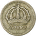 Szwecja, Gustaf V, 25 Öre, 1944, Srebro, VF(30-35), KM:816