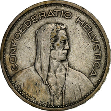 Suíça, 5 Francs, 1933, Bern, Prata, VF(30-35), KM:40