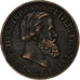 Brasil, Pedro II, 20 Reis, 1869, Brussels, Bronce, MBC, KM:474