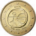 Malta, 2 Euro, E.M.U., 10th Anniversary, 2009, Paris, MS(63), Bimetálico