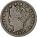 Stati Uniti, 5 Cents, Liberty Nickel, 1910, U.S. Mint, Rame-nichel, MB+, KM:112