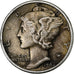 Verenigde Staten, Mercury Dime, Dime, 1942, Philadelphia, ZF, Zilver, KM:140