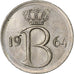 Belgien, 25 Centimes, 1964, Brussels, Kupfer-Nickel, SS+, KM:153.2