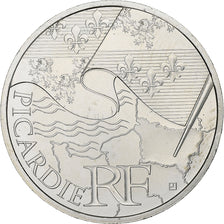 France, 10 Euro, Picardie, 2010, MS(60-62), Silver