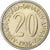 Joegoslaviëe, 20 Dinara, 1986, Copper-Nickel-Zinc, FR+, KM:112