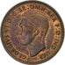 Wielka Brytania, George VI, 1/2 Penny, 1946, Brązowy, EF(40-45), KM:844