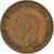 Grã-Bretanha, George VI, Penny, 1944, Bronze, VF(30-35), KM:845