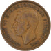 Grã-Bretanha, George VI, Penny, 1944, Bronze, VF(30-35), KM:845