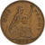 Grã-Bretanha, George VI, Penny, 1944, Bronze, VF(30-35), KM:845