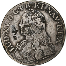 France, Louis XV, Ecu, Écu aux branches d'olivier, 1740, Tours, Argent, TB