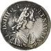 Francia, Louis XIV, 1/2 Écu à la mèche courte, 1644, Paris, Point, Plata