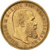 German States, WURTTEMBERG, Wilhelm II, 10 Mark, 1909, Freudenstadt, Gold