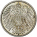 ALEMANHA - IMPÉRIO, Wilhelm II, Mark, 1914, Karlsruhe, Prata, AU(55-58), KM:14