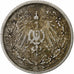 GERMANY - EMPIRE, 1/2 Mark, 1906, Stuttgart, Silver, VF(30-35), KM:17