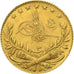 Turkije, Muhammad V, 25 Kurush, 1913/AH1327, Qustantiniyah, Goud, PR, KM:752