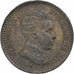 Hiszpania, Alfonso XIII, 2 Centimos, 1904, Madrid, Miedź, AU(50-53), KM:722