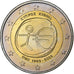 Cyprus, 2 Euro, 10 years euro, 2009, MS(63), Bi-Metallic, KM:89