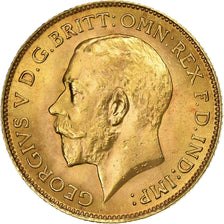 Great Britain, George V, 1/2 Sovereign, 1913, Gold, AU(55-58), KM:819