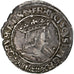 Francia, François Ier, 1/2 Teston, Before 1540, Lyon, 10th type, Plata, MBC+