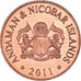 Moneta, India, 50 Paise, 2011, îles Andaman et Nicobar., MS(63), Cuivre