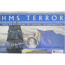 Münze, British Antarctic Territory, 50 Pence, 2021, Pobjoy Mint, HMS TERROR.