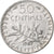 Frankreich, 50 Centimes, Semeuse, 1907, Paris, Silber, SS+, Gadoury:420, Le