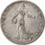 Francia, 50 Centimes, Semeuse, 1911, Paris, Plata, BC+, Gadoury:420, Le