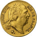 Frankreich, Louis XVIII, 20 Francs, 1817, Paris, error lamination, Gold, SS