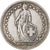 Suiza, 2 Francs, 1944, Bern, Plata, MBC, KM:21