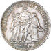 França, 5 Francs, Hercule, 1876, Paris, Prata, MS(63), KM:820.1