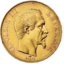 France, Napoleon III, 50 Francs, Napoléon III, 1856, Paris, Gold, AU(55-58)