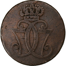 Danemark, Christian VII, Skilling, 1771, Copenhagen, Cuivre, TB, KM:616.1