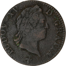 France, Louis XV, Sol, Sol à la vieille tête, 1774, La Rochelle, Copper