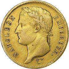 França, 40 Francs, Napoléon I, 1811, Paris, Dourado, AU(50-53), KM:696.1