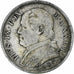 Estados italianos, PAPAL STATES, Pius IX, Lira, 1868, Rome, Plata, BC+, KM:1387