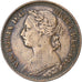 Gran Bretaña, Victoria, Farthing, 1881, Bronce, BC+, KM:753