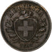 Suisse, 2 Rappen, 1893, Bern, Bronze, TTB, KM:4.2