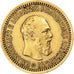 Rusia, Alexander III, 5 Roubles, 1889, St. Petersburg, Oro, MBC, KM:42