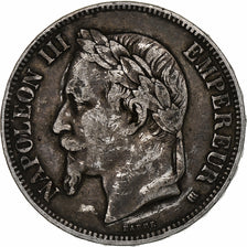 France, Napoleon III, 5 Francs, 1869, Strasbourg, Silver, VF(20-25)