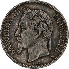 France, Napoléon III, 5 Francs, 1870, Strasbourg, Argent, TB+, Gadoury:739