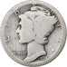 Estados Unidos da América, Dime, Mercury Dime, 1917, Philadelphia, Prata