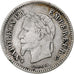 Francia, Napoleon III, 20 Centimes, 1867, Strasbourg, Plata, BC+, Gadoury:309