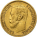 Rusland, Nicholas II, 5 Roubles, 1897, Saint Petersburg, Goud, ZF+, KM:62