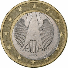 Niemcy - RFN, Euro, error misaligned center hole, 2002, Berlin, Bimetaliczny