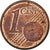 União Europeia, Euro Cent, error double reverse side, Aço Cromado a Cobre