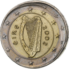 IRELAND REPUBLIC, 2 Euro, error double struck off center, 2002, Sandyford