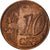 Frankrijk, 10 Euro Cent, error overstruck on 2 cent, 2015, Copper Plated Steel