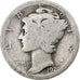 Estados Unidos, Dime, Mercury Dime, 1920, Philadelphia, Plata, BC, KM:140