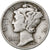 Estados Unidos, Dime, Mercury Dime, 1942, Philadelphia, Plata, BC, KM:140