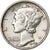 Estados Unidos, Dime, Mercury Dime, 1942, Philadelphia, Plata, MBC, KM:140